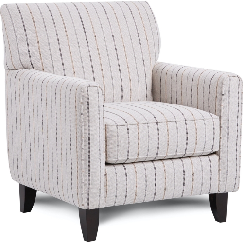 Swivel Accent Chair in Faya Heather Stripe Fabric